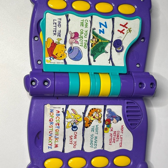 Vintage 1998 Disney Talking Fun ABCs Purple Toy‎ Book - Picture 3 of 16